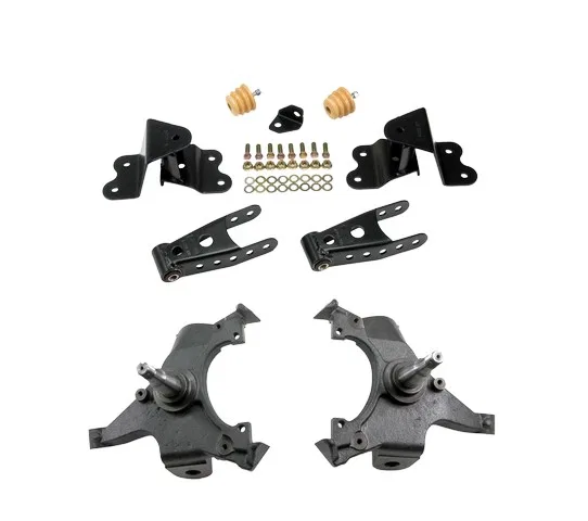 685 – BELLTECH Lowering Kit, 2 Inch Front 4 Inch Rear Drop Shock Absorbers Not Included With Drop Spindle Set And Sha...